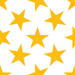 Seamless pattern with stars on white background. Vector illustration.