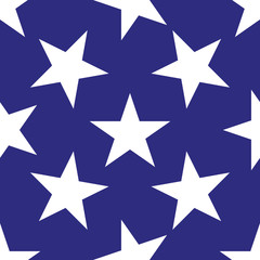 Seamless pattern with stars on white background. Vector illustration.