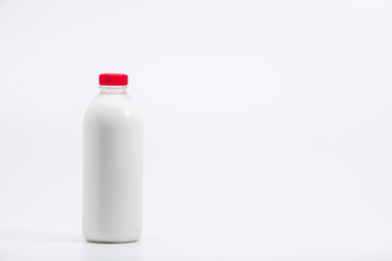 Milk bottle isolated on white background