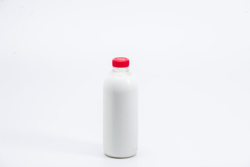 Milk bottle isolated on white background