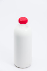 Milk bottle isolated on white background