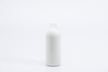 Milk bottle isolated on white background