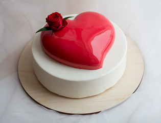 heart shaped mousse cake