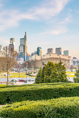 Fototapeta na wymiar Philadelphia, Pennsylvania, USA - December, 2018 - Skyline of downtown Philadelphia.