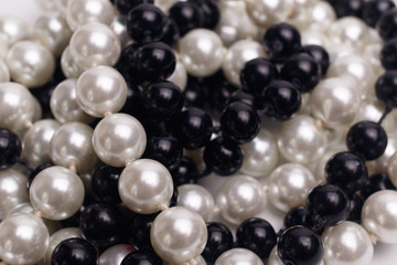 black and white beads