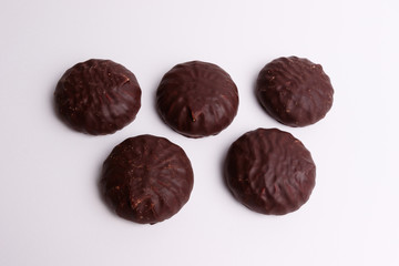 chocolate marshmallows-isolated