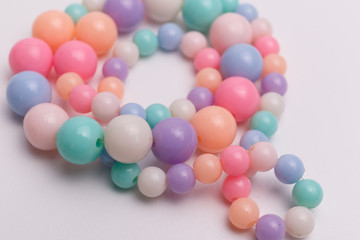 colored beads-isolated