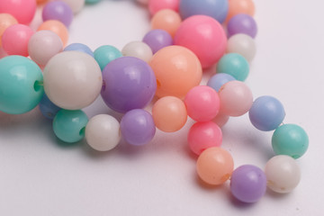 colored beads-isolated