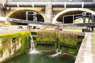 Old Lock gates on London canal