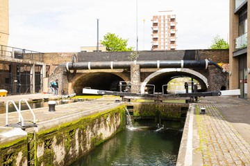 Old Lock gates on London canal