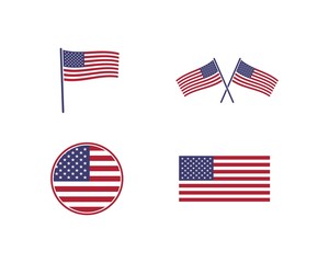 usa flag icon vecto