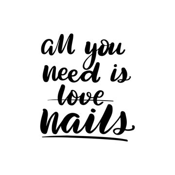 lettering all you need is (love) nails