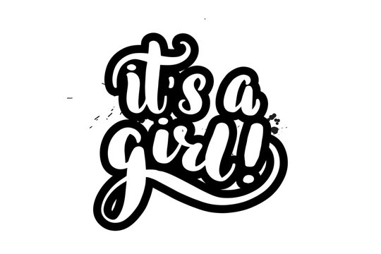 lettering it's a girl