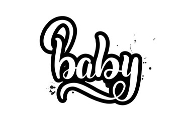 brush lettering baby