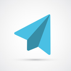 Colored paper plane icon business trendy symbol. Vector illustration