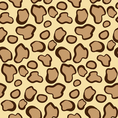Fashionable Leopard Seamless Pattern. Stylized Spotted Leopard Skin Background for Fashion, Print, Wallpaper, Fabric. Vector illustration