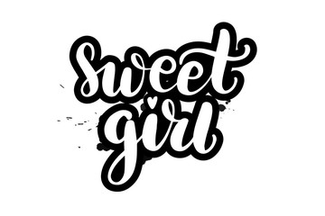 brush lettering sweet girl