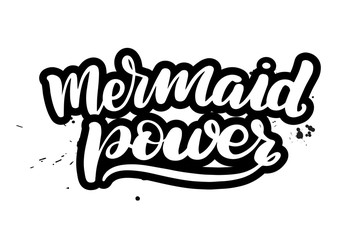 lettering mermaid power