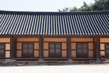 Korean traditional house Han Ok in Public Temple for studying Buddhist meditation