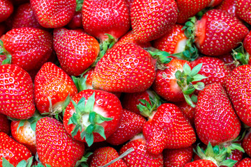 background from freshly strawberries