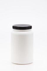 Photo of empty tin isolated over white background