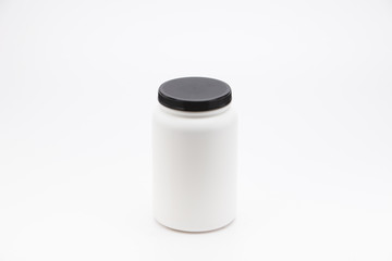 Photo of empty tin isolated over white background