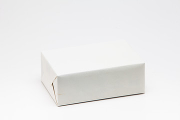  White paper gift box on isolated background