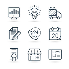 Finance set for business and commerce icon. Vector eps 10