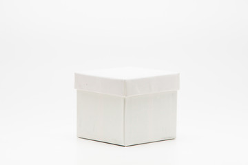 Fototapeta premium Photo white box isolated on white background