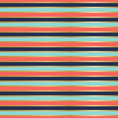 Behang Horizontale strepen Naadloos patroon met horizontale strepen - Eenvoudig vetgedrukte horizontale strepen die patroonontwerp herhalen