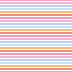 Pastel Stripes Seamless Pattern - Lovely pastel horizontal stripes repeating pattern design