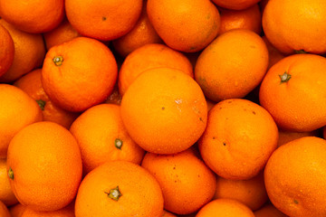 Close orange group Mandarin tangerine