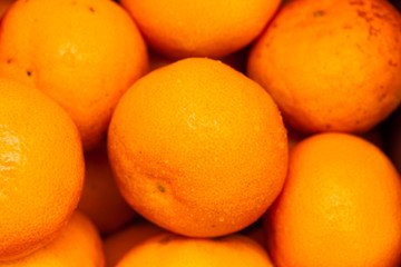 Close orange group Mandarin tangerine