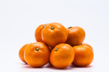 Group of orange on white background