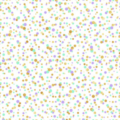 Pastel and Gold Confetti Seamless Pattern - Cute pastel and gold confetti repeating pattern design