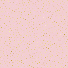 Pink and Gold Confetti Seamless Pattern - Cute pink and gold confetti repeating pattern design