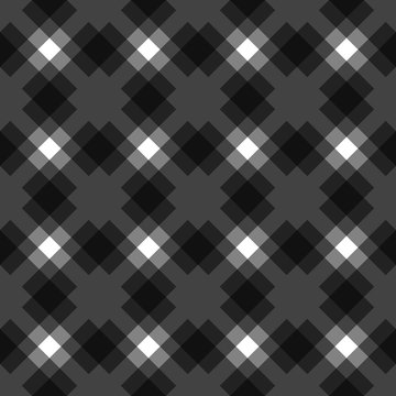 Menzies tartan black kilt diagonal fabric texture background seamless pattern.Vector illustration. EPS 10. No transparency. No gradients.