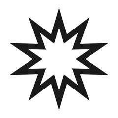 ten-ray star - minimal line web icon. simple vector illustration. concept for infographic, website or app.