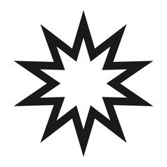 ten-ray star - minimal line web icon. simple vector illustration. concept for infographic, website or app.