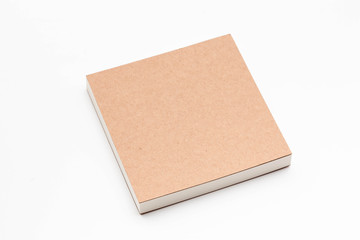 Blank note book paper isolated on white