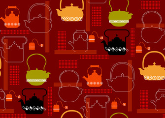 Kitchen pattern seamless geometric design