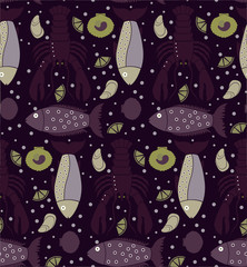 Lobster pattern seamless geometric design
