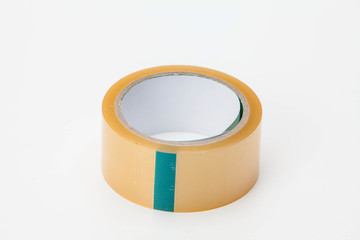 Roll of adhesive tape isolated on white background 