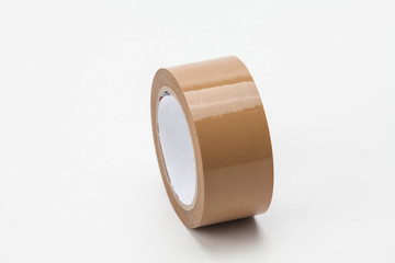 Packing tape on white background
