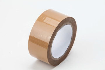 Packing tape on white background