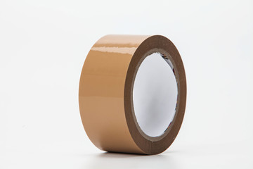Packing tape on white background