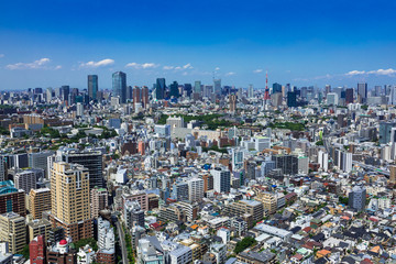 Fototapeta na wymiar (東京都-都市風景)高層ビルラウンジから望む芝方面の風景７