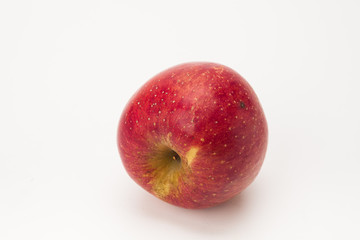 Red apple on white