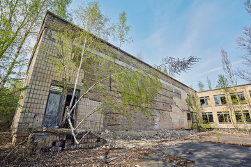 Destroyed school in the city of Pripyt, in the exclusion zone