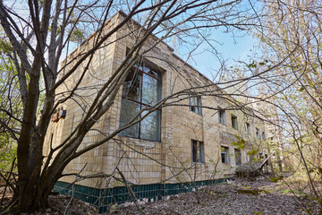 Destroyed school in the city of Pripyt, in the exclusion zone